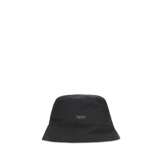 Gucci Black Cotton Bucket Hat