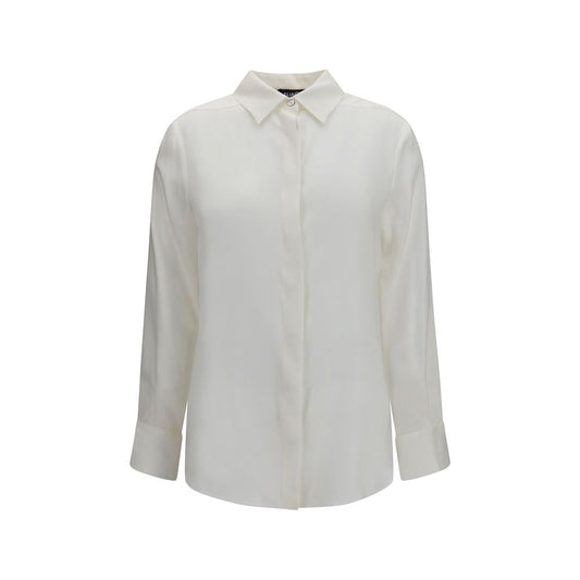 Ella White Silk Dress Shirt