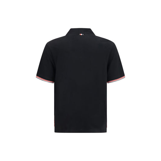 Thom Browne Black Cotton Polo Shirt