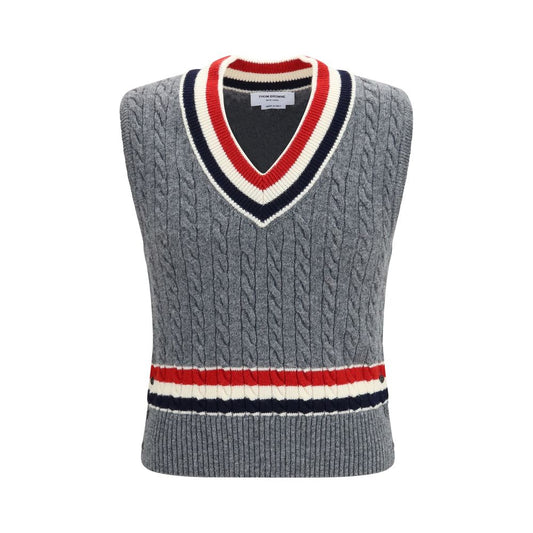 Thom Browne Gray Wool Oves Aries Sleeveles Sweater