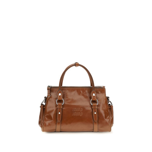 Miu Miu Brown Calf Leather Bos Taurus Handbag