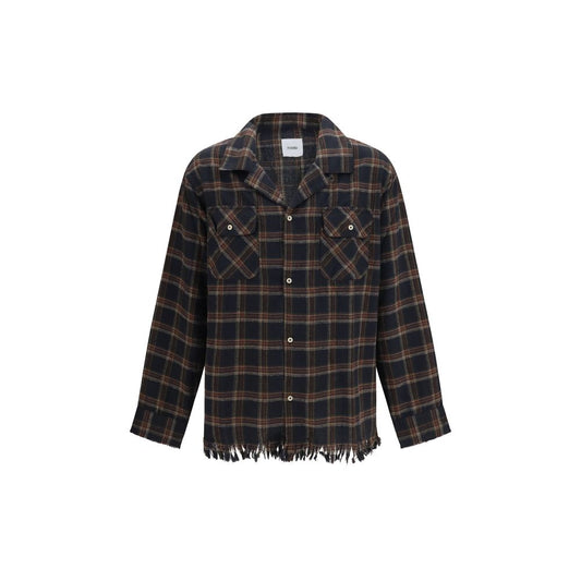 FOUND Blue Cotton Pattern Shirt