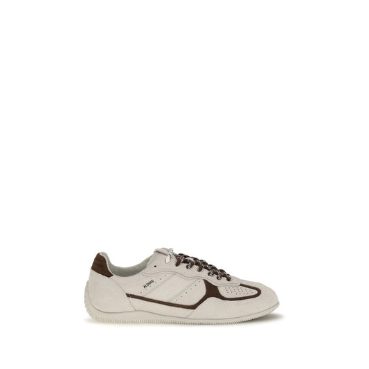 Alohas White Calf Leather Bos Taurus Athletic Sneakers