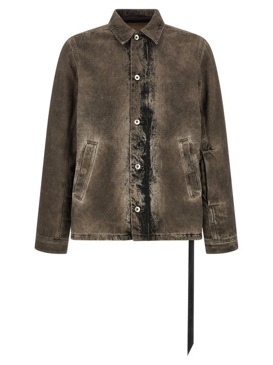 DRKSHDW Gray Cotton Denim Jacket