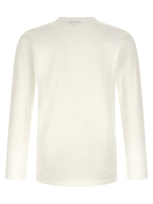 Comme Des Garçons Play White Cotton T-Shirt