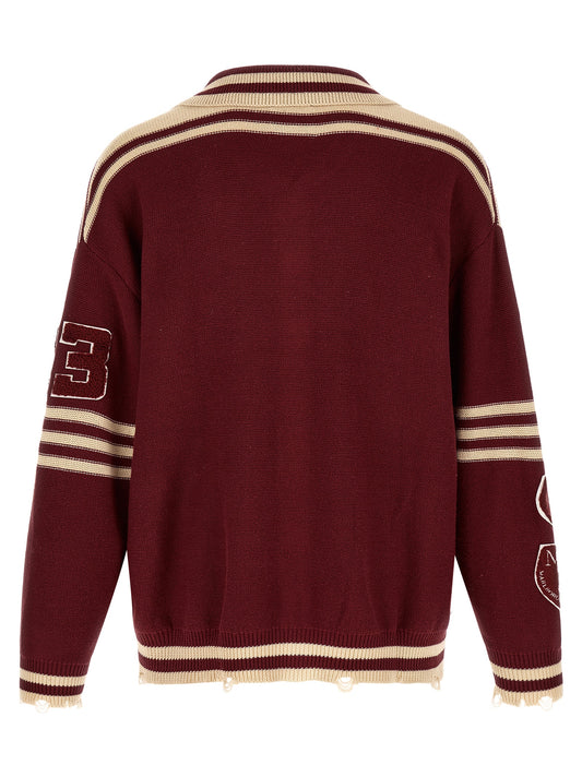 FOUND Bordeaux Cotton Cardigan
