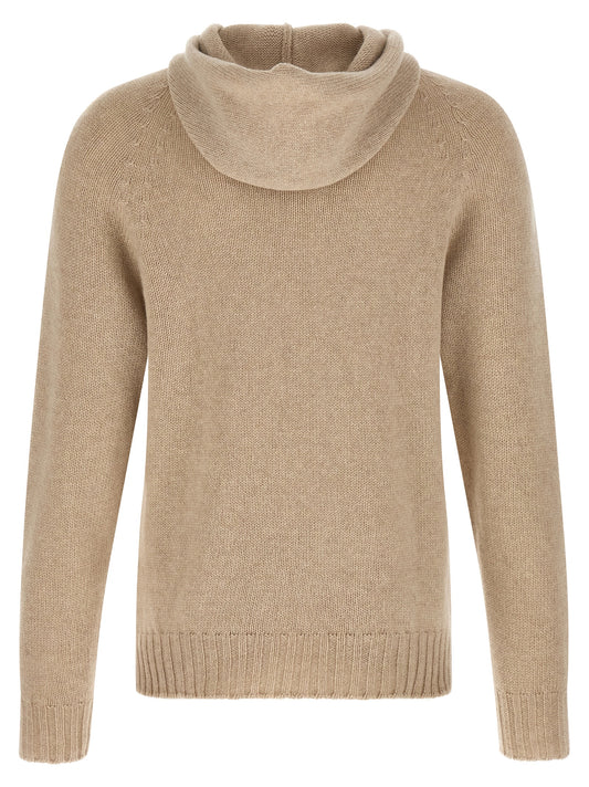 MA'RY'YA Beige Cashmere Cardigan