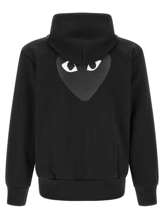 Comme Des Garçons Play Black Polyester Cardigan