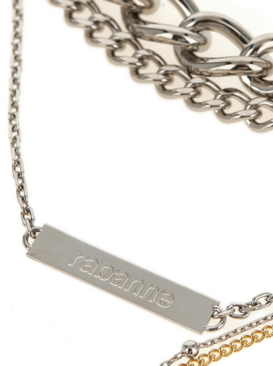 Paco Rabanne Silver Brass Necklace
