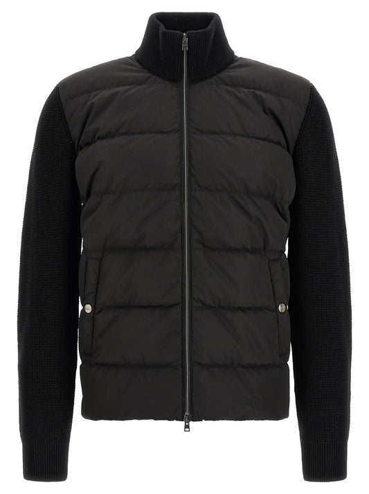 Herno Black Wool Full-Length Jacket