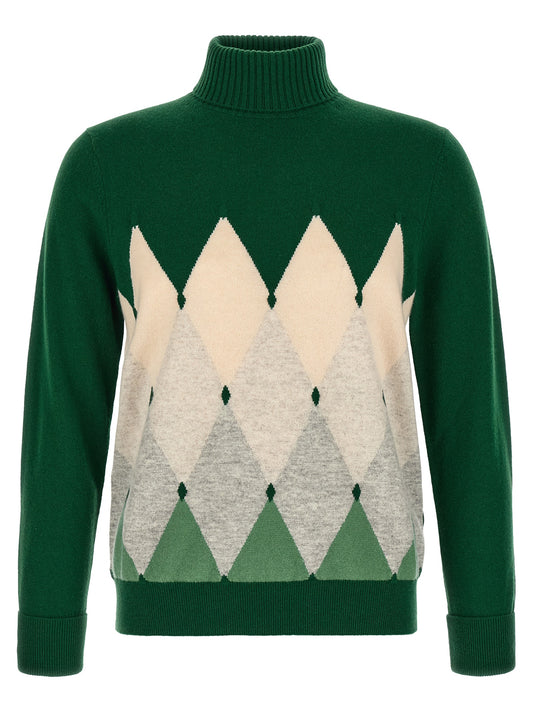 Ballantyne Bicolor Cashmere Cardigan