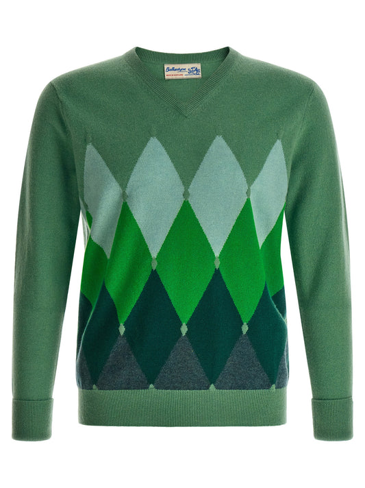 Ballantyne Bicolor Cashmere Cardigan