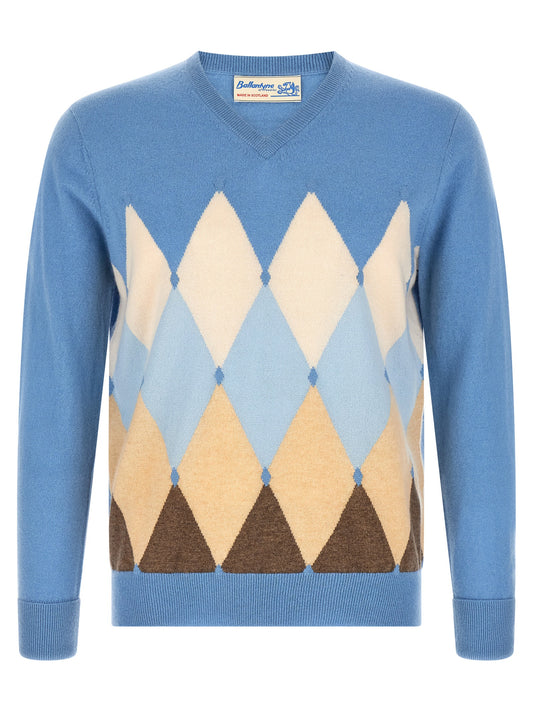 Ballantyne Blue Cashmere Cardigan