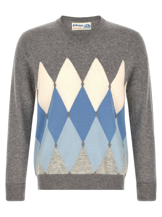 Ballantyne Gray Cashmere Cardigan
