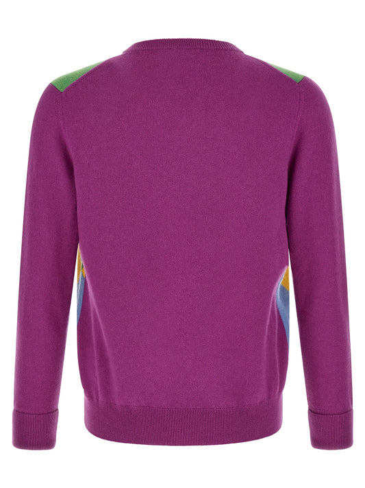 Ballantyne Purple Cashmere Cardigan