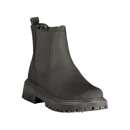U.S. POLO ASSN. Black Polyurethane Women's Ankle Boots