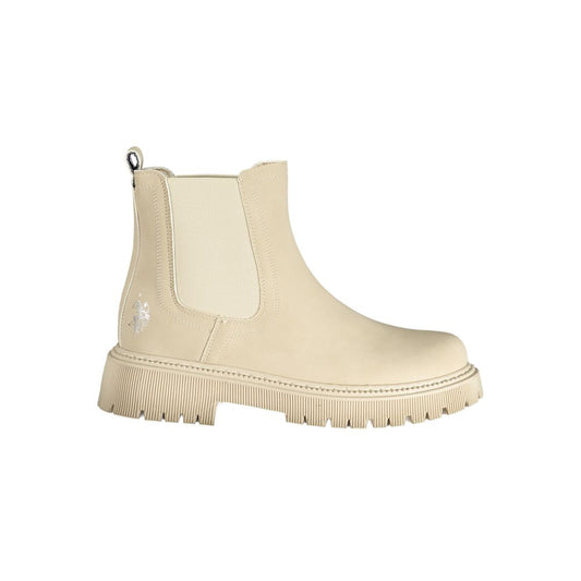 U.S. POLO ASSN. Beige Polyurethane Women's Booties