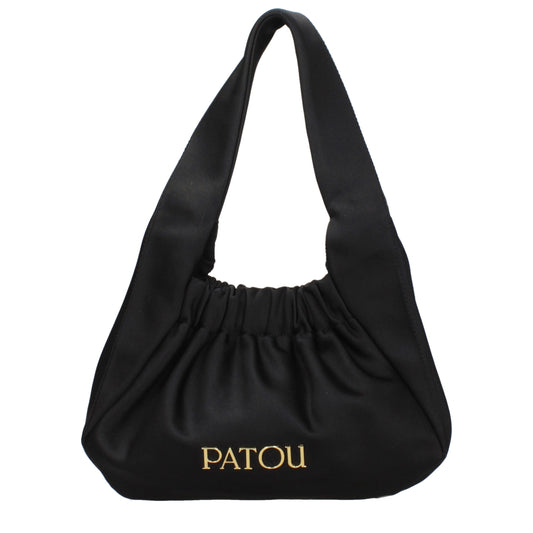 Patou Black Fabric Handbag