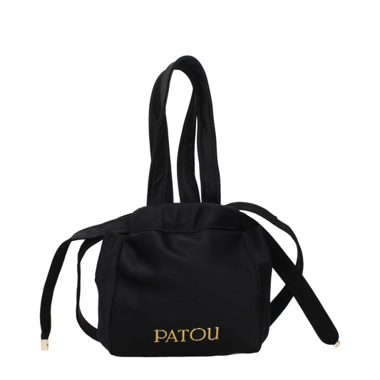 Patou Black Fabric Handbag