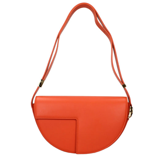 Patou Orange Leather Shoulder Bag