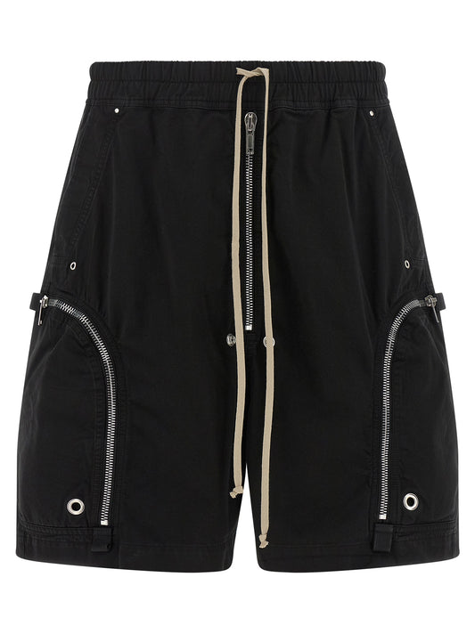 DRKSHDW Black Cotton Bermuda Shorts