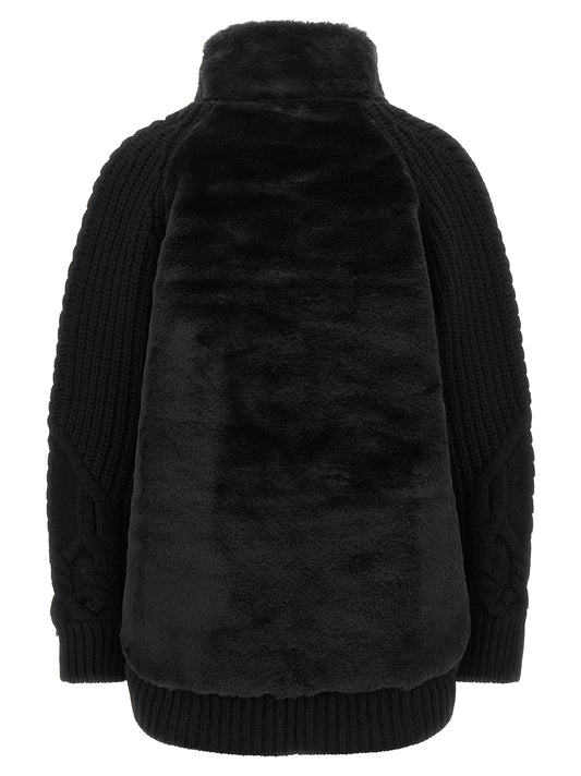 Herno Black Wool Cardigan