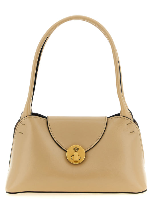 Versace Beige Calfskin Shoulder Bag