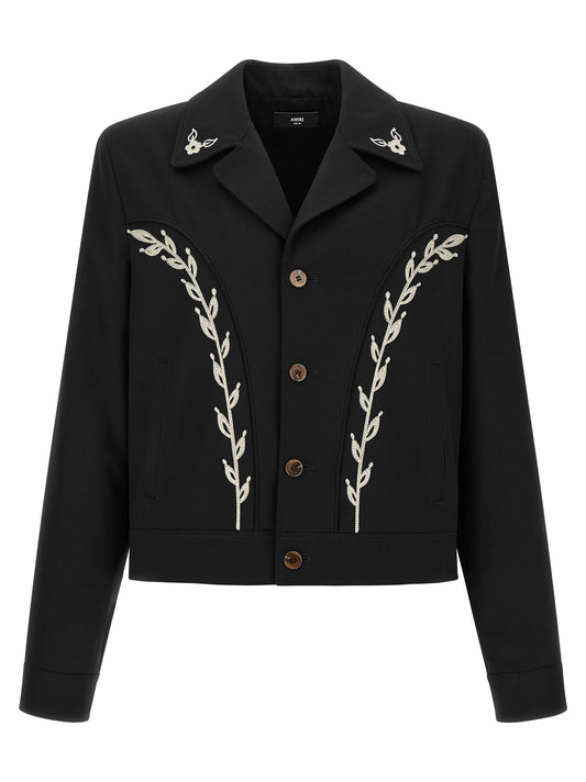 Amiri Black Polyester Full-Length Jacket