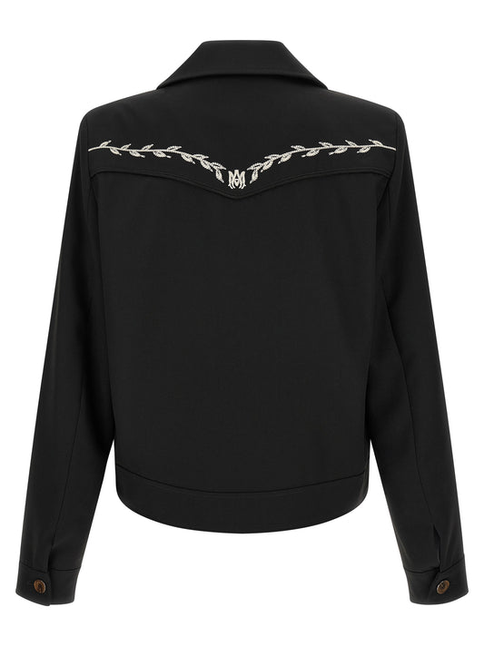 Amiri Black Polyester Full-Length Jacket