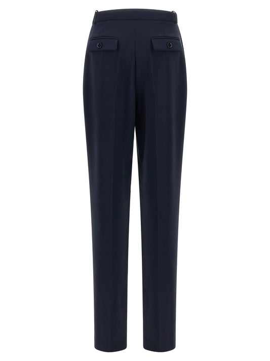 Elisabetta Franchi Blue Polyester Dress Pants