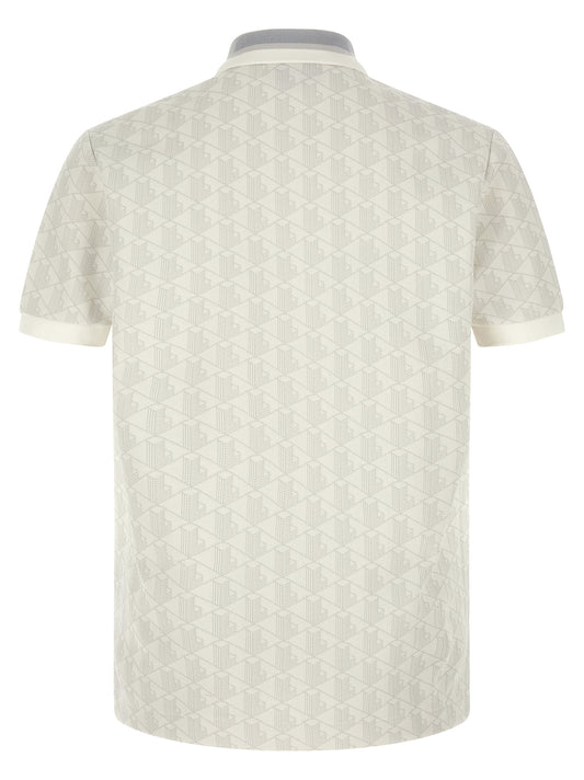 Lacoste White Polyester Polo Shirt