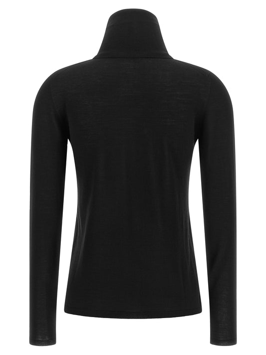 Max Mara Black Virgin Wool Cardigan