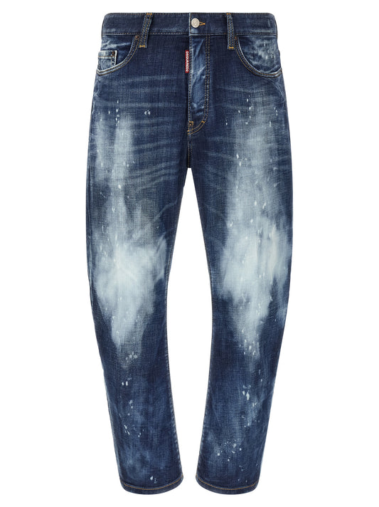 Dsquared² Blue Cotton Slim Fit Jeans