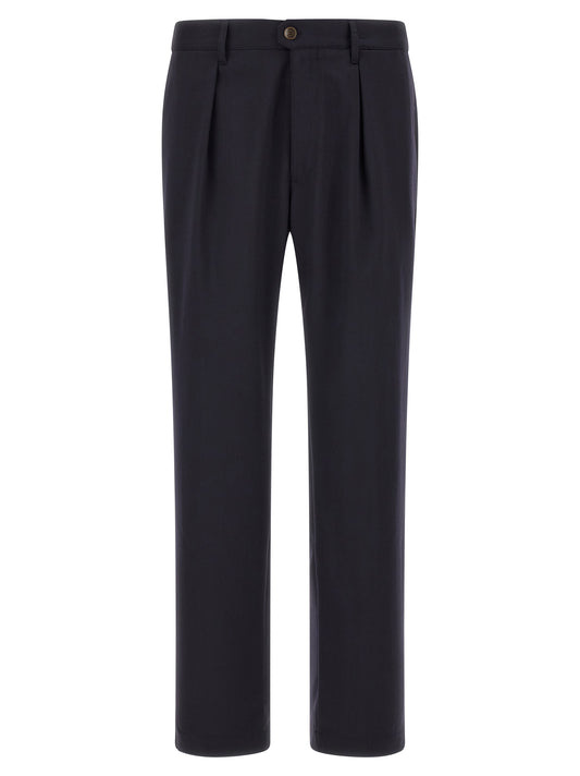 Incotex Blue Polyester Dress Pants