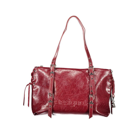 Desigual Rosso Polyurethane Women Bag with Adjustable and Removable Strap