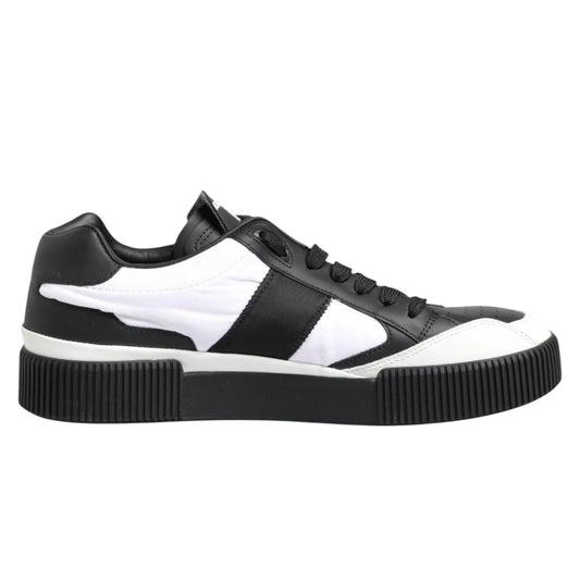 Dolce & Gabbana Black White MIAMI Low Top Men Sneakers Shoes