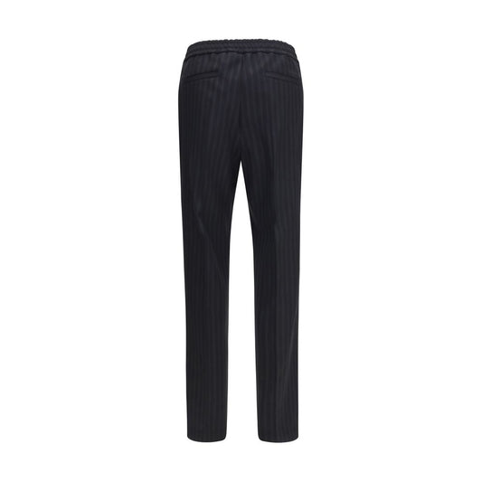 Versace Black Wool Oves Aries Dress Pants