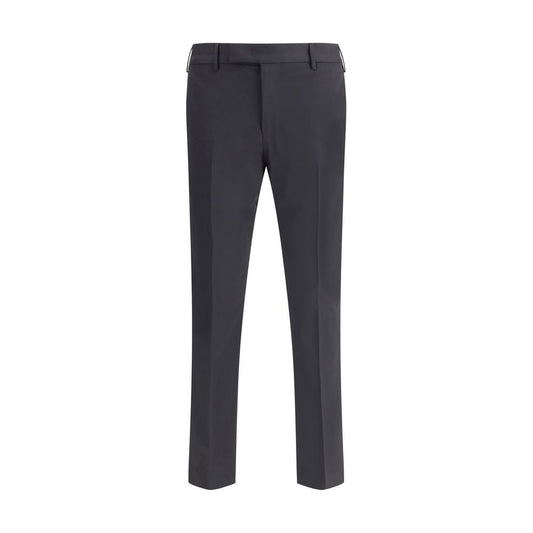 PT Torino Black Wool Oves Aries Casual Pants