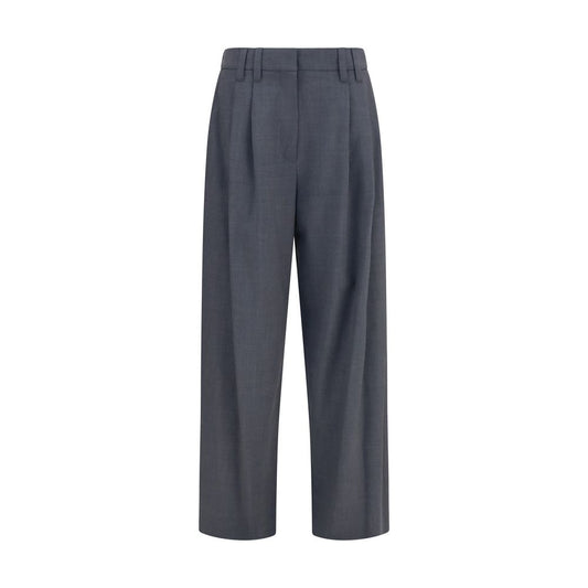 Brunello Cucinelli Gray Wool Oves Aries Dress Pants