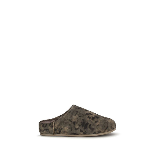 UGG Brown Suede Leather Mules