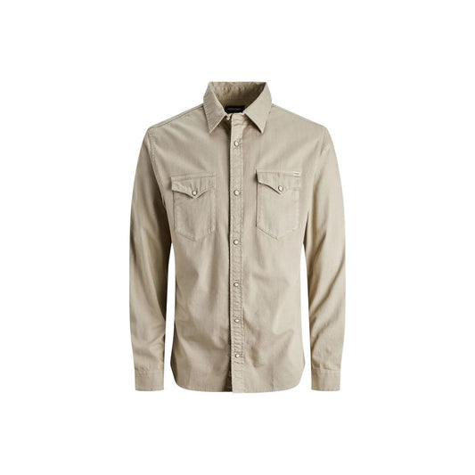 Jack Jones Beige Denim Shirt