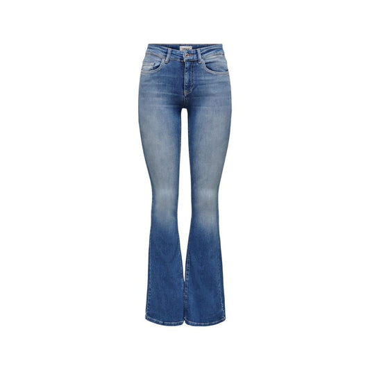 Only Blue Cotton Bootcut Jeans
