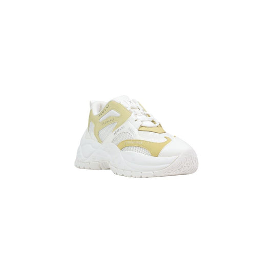 Armani Exchange White Polyester Chunky Sneakers