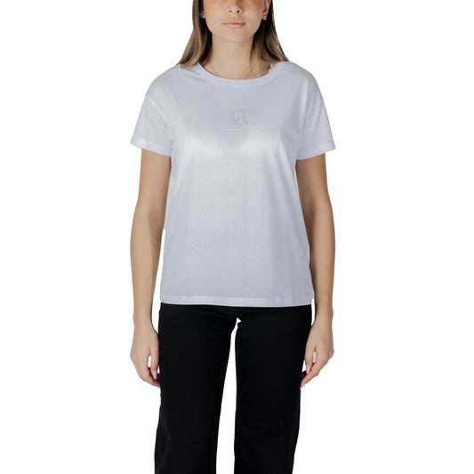 Armani Exchange White Cotton T-Shirt