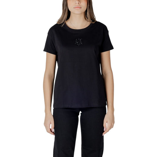 Armani Exchange Black Cotton T-Shirt
