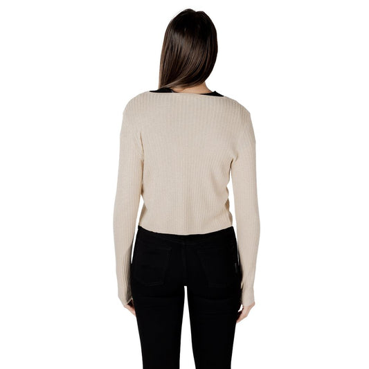 Morgan De Toi Gold Viscose Sleeveless Jacket