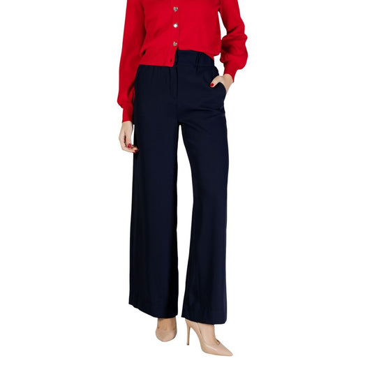 Morgan De Toi Blue Polyester Casual Pants