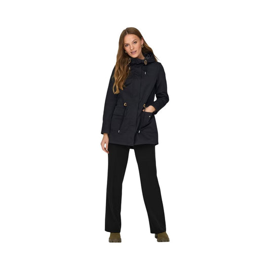 Only Black Polyester Parka