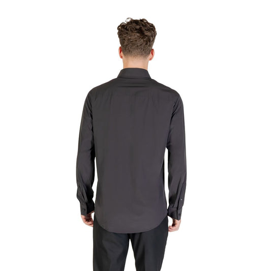Armani Exchange Black Elastane Dress Shirt