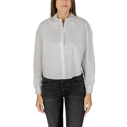 Armani Exchange White Cotton Blouse